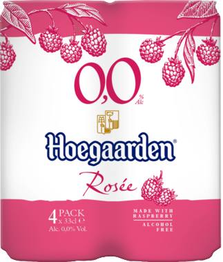 Hoegaarden Rosée 0,0% 4pack met blikjes van 33cl